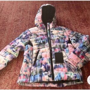 Boulder Gear Girl's Puffer Starlight Jacket Sz Large NEW Pastel Watercolors